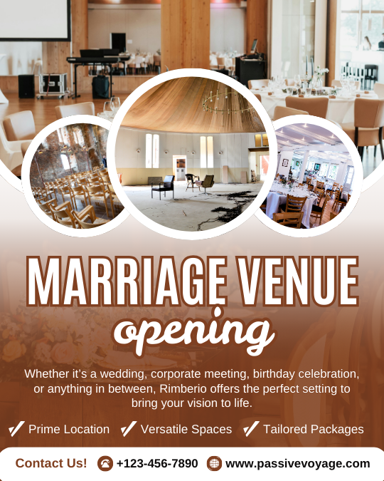 Opening a Marriage Hall
